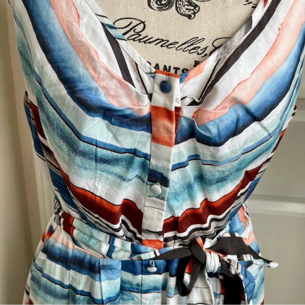 Anthropologie Moulinette Soeurs Afterlight Striped Midi Dress Multicolor Sz M - Picture 4 of 16